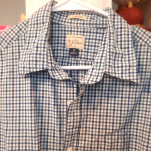 J. Crew Blue Casual Button Down Shirt Med - Picture 1 of 9
